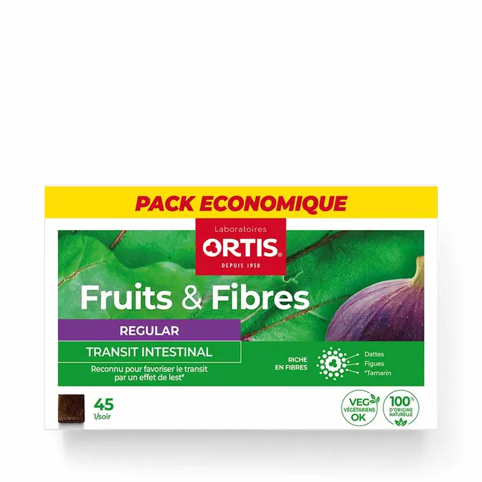 法国本土版ORTIS柯得仕 Fruit fibre 纤维水果浓缩膏45颗