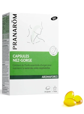 现 法国本土版pranarom普罗芳顺畅舒缓鼻喉精油胶囊30粒