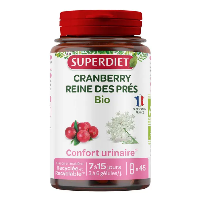 法国版Superdiet Cranberry Reine Des Pr&eacute;s蔓越莓胶囊 调理尿路