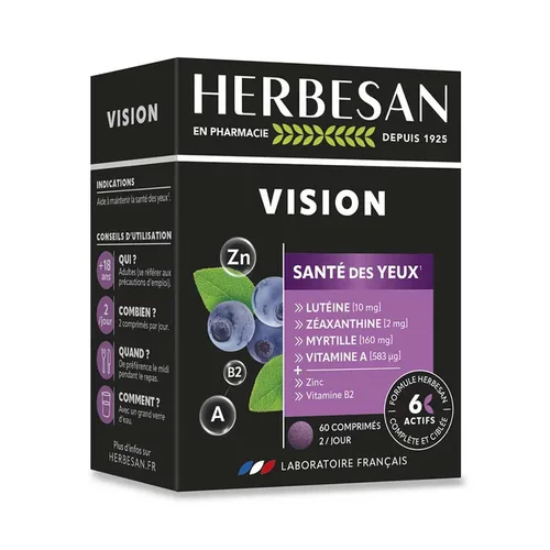 法国版Herbesan Vision Santé Des Yeux眼部调理 60片