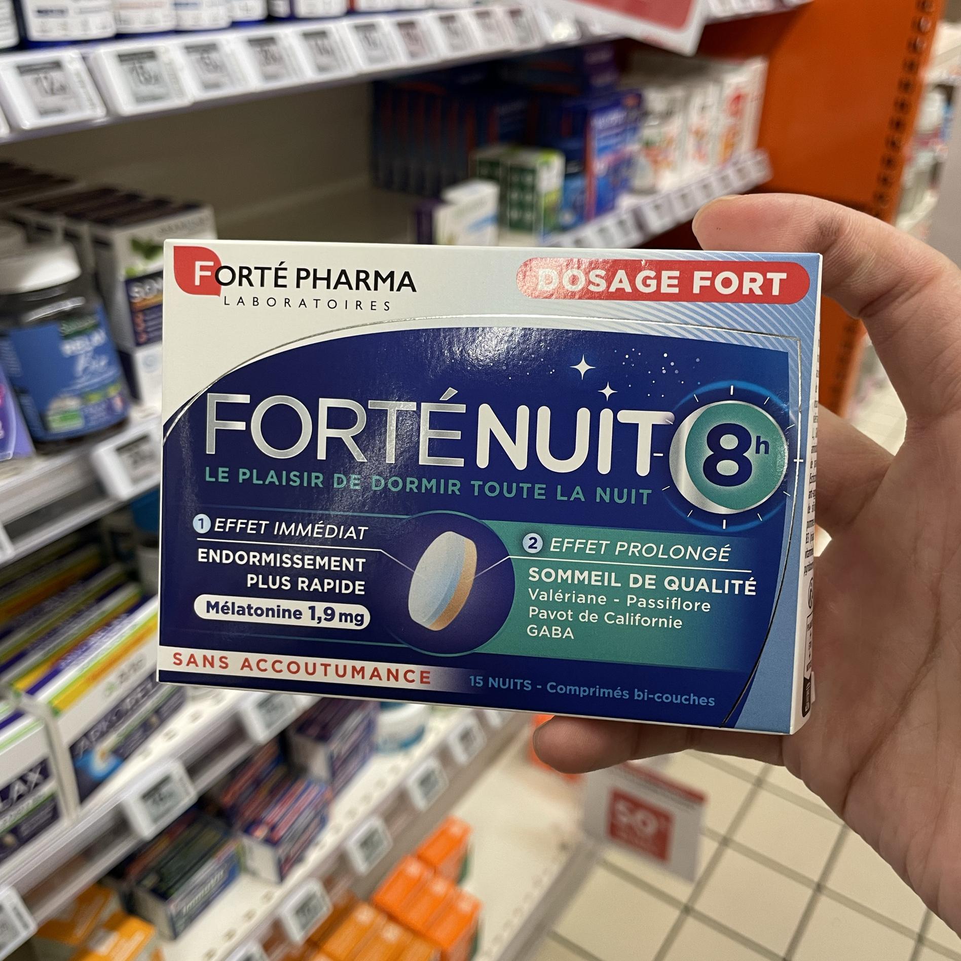 法国本土版FortePharma富泰褪黑素8小时睡眠片15片/30片 无依赖性