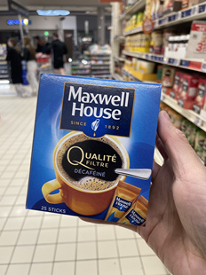 法国MAXWELL HOUSE/麦斯威尔低因咖啡孕妇速溶黑咖啡萃取美式25条