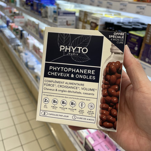 法国本土版phyto发朵密发护发健甲胶囊120粒两个月量