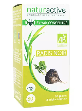 法国本土版 Naturactive 黑萝卜护肝胆60粒