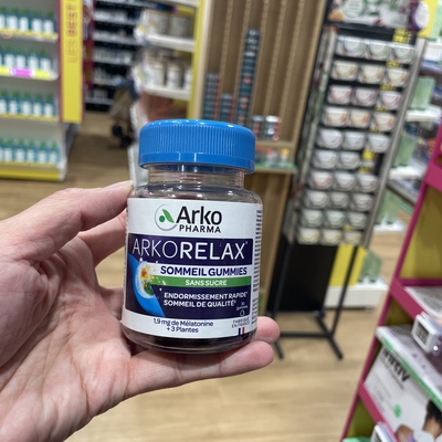 法国本土版 Arkopharma Sommeil 15岁以上无糖褪黑素助眠30粒