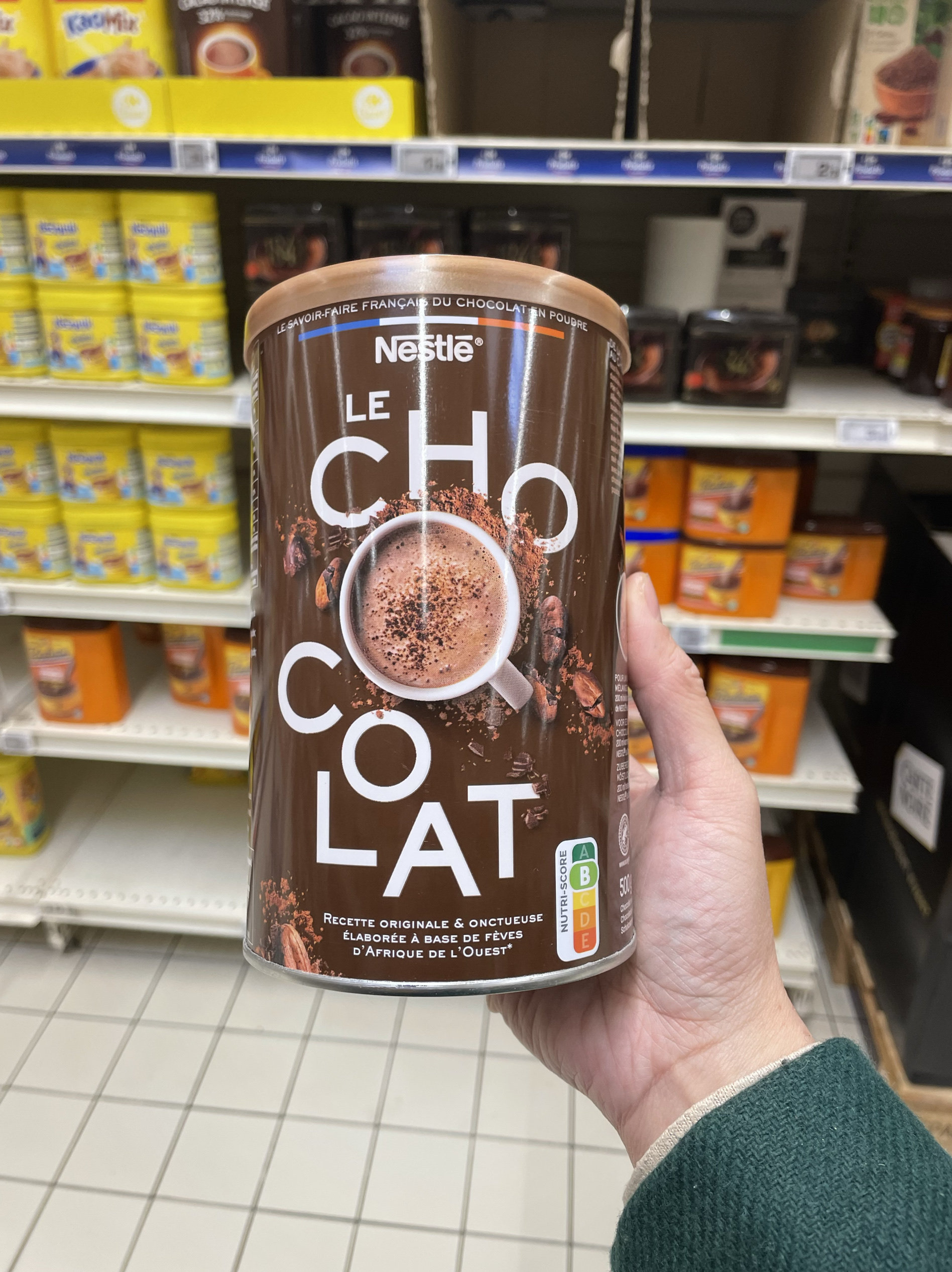 法国本土版冲饮NESTLE雀巢可可粉 热巧香浓速溶巧克力/可可粉500g