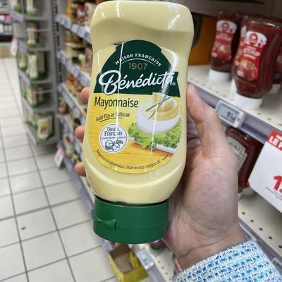 法国本土版Bénédicta芥末味浓蛋黄酱 沙拉酱 炸鸡薯条调味酱