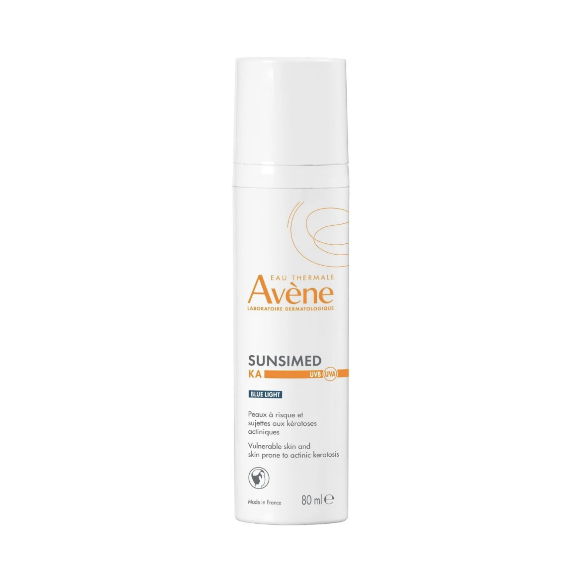 法国本土版雅漾SunsiMed KA Spf50防蓝光防晒霜80ml保湿提亮