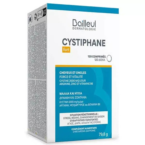 法国版Bailleul Cystiphane 维生素B6 锌等 维护指甲和头发 120粒