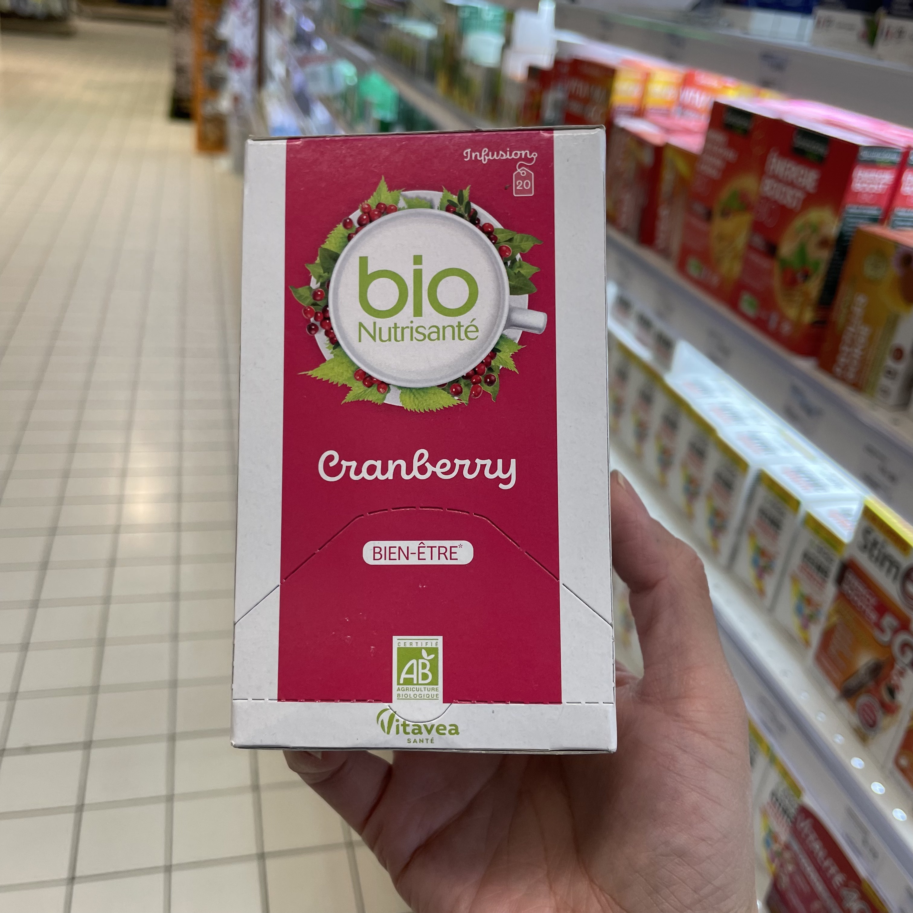 法国版Vitavea bio cranberry 有机蔓越莓茶 放松身心 促进健康