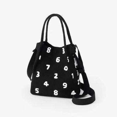 清！日本sou数单肩斜挎包字帆布手提包百搭学生外出妈咪手拎小包