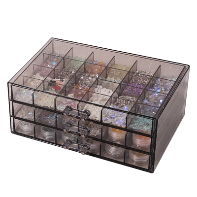 72格三层收纳盒透明高端