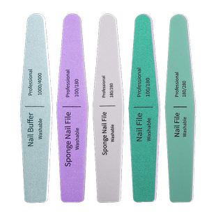 指甲锉修甲工具砂条打磨条磨甲棒挫条抛光修美甲搓磨砂专用海绵挫
