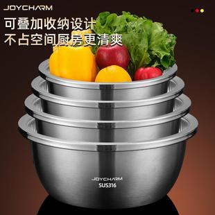 国盆36锈钢汤1盆用洗菜盆家盆和蛋家用加厚盆德90591子打面料理套