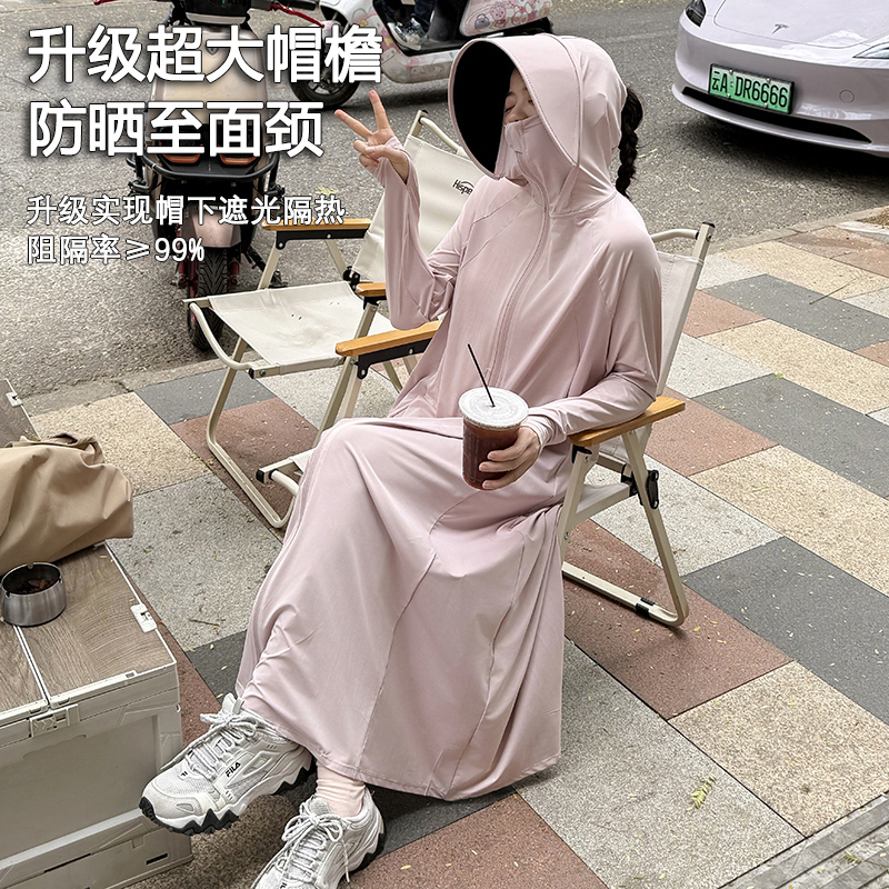 刺猬日记夏季防晒衣女士长款全身