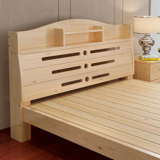 新品榻榻米床实木床1.5加厚双人床1.8米书架单人带成人松木床简易