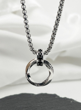 新款莫比乌斯环项链男女士复古个