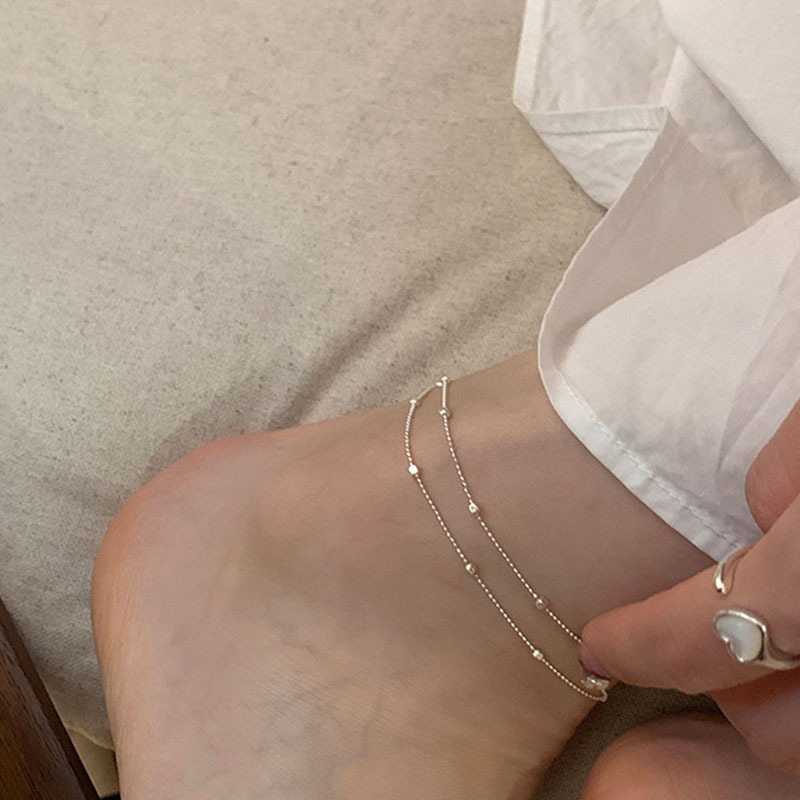 鍍925銀簡約小眾設計ins雙層簡約