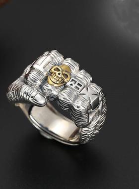 新款复古霸气拳头戒指潮男个性嘻