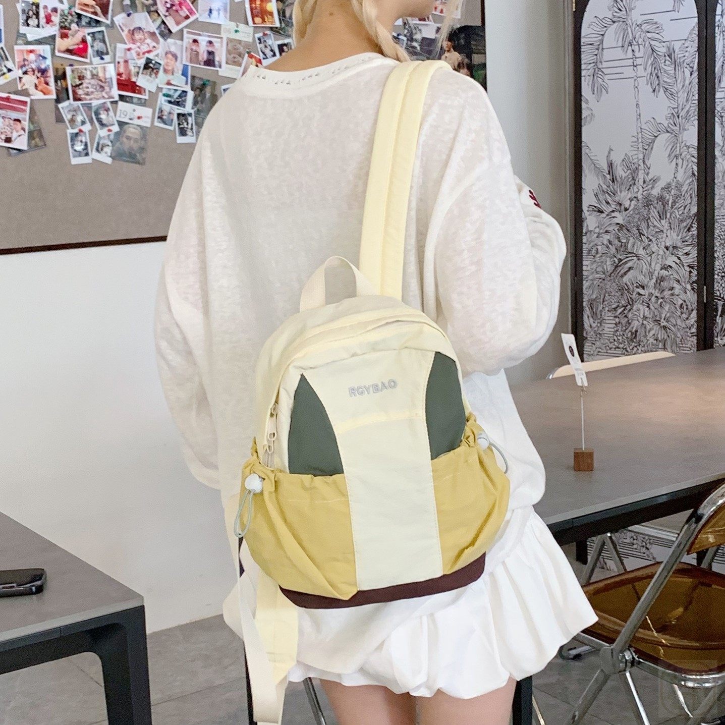 休闲轻便户外登山旅行小背包女休闲迷你双肩包包美式mini小书包男