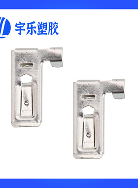 铜 4.8弯头带锁插簧配护套 4.8旗型带锁插簧 187母端纯铜接插件