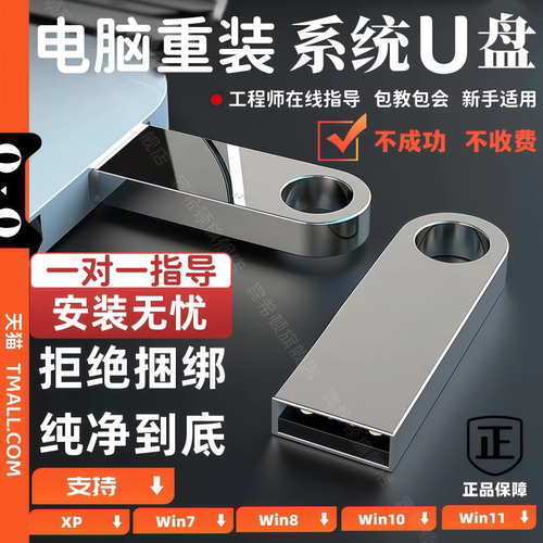 系统u盘电脑重装一键安装机win10专业7旗舰w11纯净pe启动通用优正 - 封面