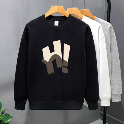 2024新款重磅圆领卫衣男字