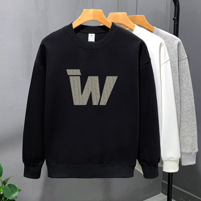 新款重磅圆领卫衣男字母设