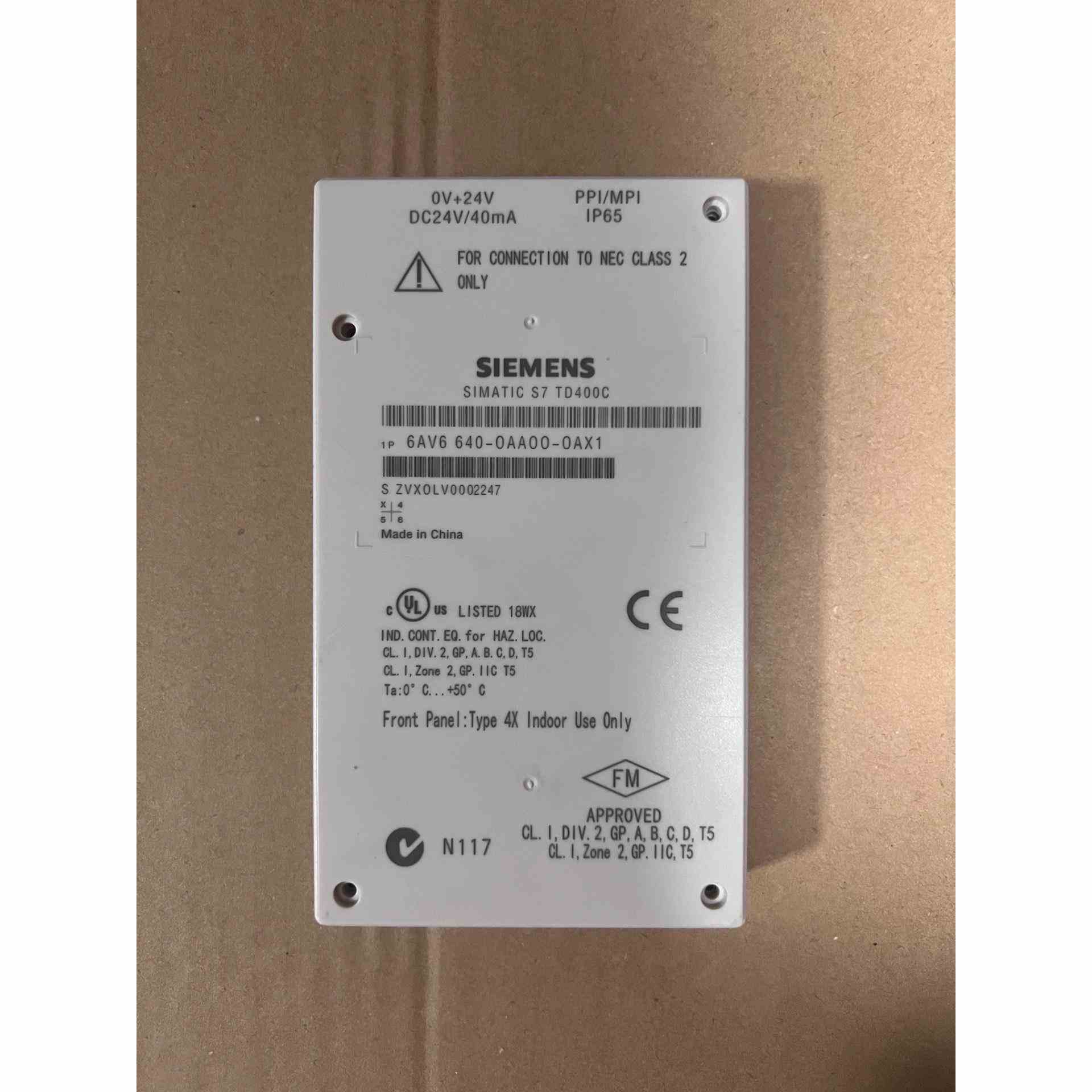 6AV6 640-0AA00-0AX1 TD400，不是实价