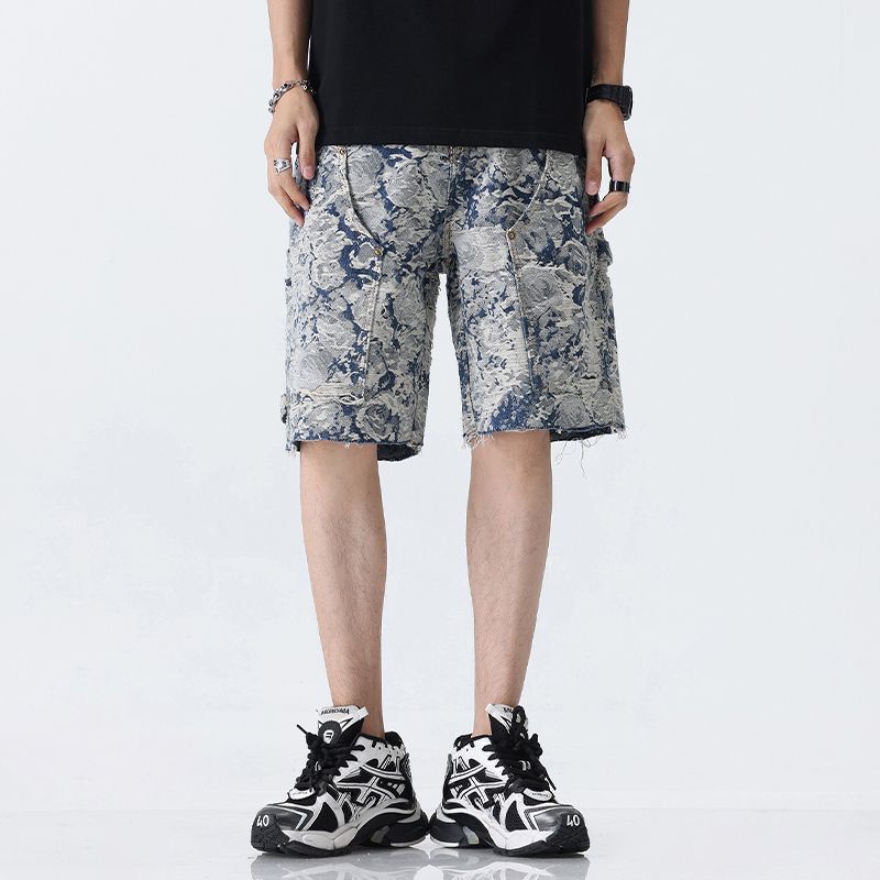 巴黎风潮牌美式复古短裤