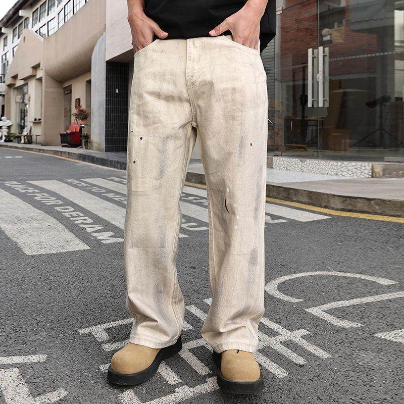 巴黎风潮牌新款牛仔裤