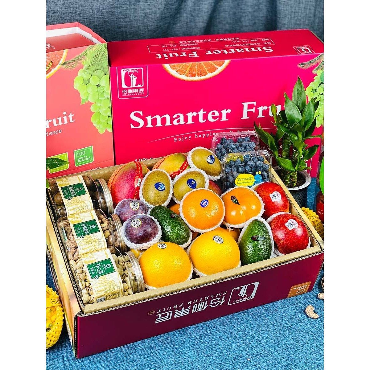 顺丰10斤坚果+新鲜水果组合礼盒装混搭混合春节送礼高端团购,零食/坚果/特产,坚果礼盒,淘宝优惠券,粉丝福利购,淘宝优惠卷