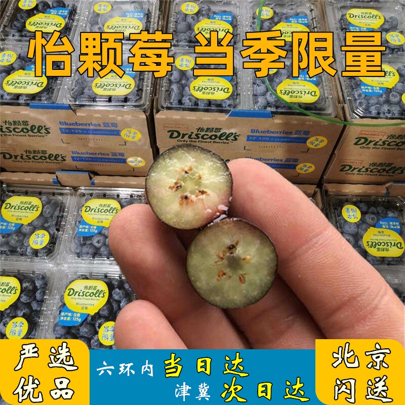 蓝莓鲜果云南怡颗莓一箱大果新鲜水果孕妇宝宝时令当应季现货