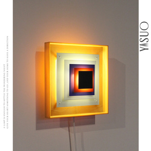 孟菲斯中古壁灯vintage彩色包豪斯简约客厅卧室过道氛围装饰画