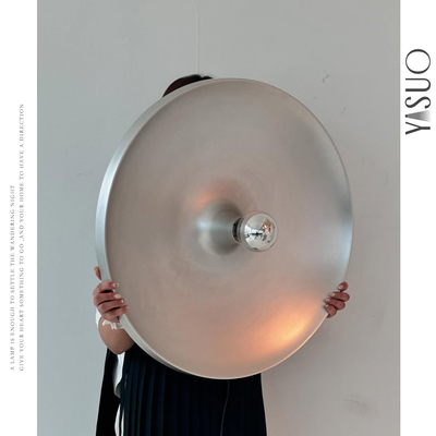 中古70s包豪斯壁灯金属飞碟