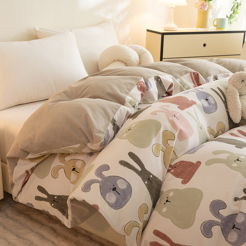 订制加厚纯棉全棉磨毛被套