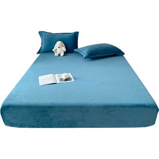 定做订制加厚纯色牛奶绒床笠榻榻米高低床罩套包90*120*135*190cm