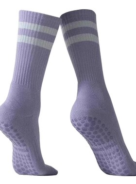 瑜伽袜子防滑专业女普拉提加厚运动健身跑步跳绳高中筒压力防滑袜