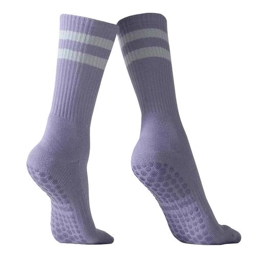 瑜伽袜子防滑专业女普拉提加厚运动健身跑步跳绳高中筒压力防滑袜