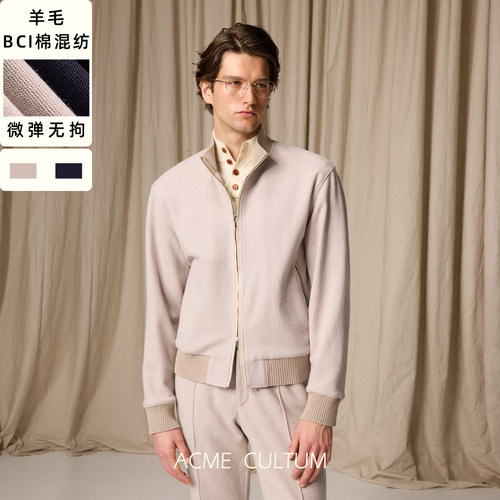Acmecultum毛棉针织运动夹克
