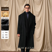 加厚翻领长款 Acme cultum骆驼绒冬季 马球毛呢大衣男休闲廓形外套