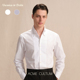 cultum纯棉隐形网眼意式 一片八字领长袖 衬衫 Acme 男休闲正装 衬衣