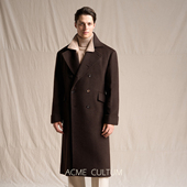 长款 Acme cultum奢感骆马绒冬季 海军毛呢大衣男休闲廓形厚外套