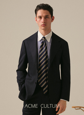 【光泽感毛绒丝】AC初剪羊毛半麻衬半里西服套装男正装西装外套