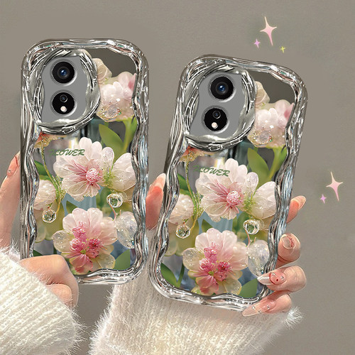 适用于OPPOA58手机壳A97保护套A96镂空水晶花A93电镀奶油纹A93s简约A72新款A57全包边A56不顶膜A55防摔