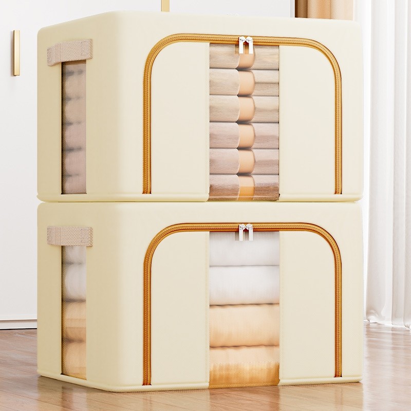 衣服专用收纳箱家用衣柜衣物整理箱子被子搬家大容量百纳箱可视窗