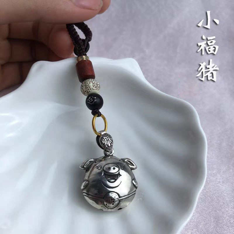 小猪吊坠汽车钥匙扣挂件高端高档