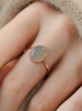 新款暮山紫烟紫戒指女小众轻奢设