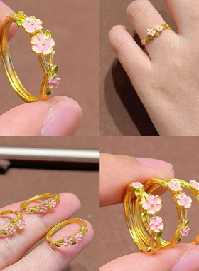 925镀银新款古风桃花源记小桃醉