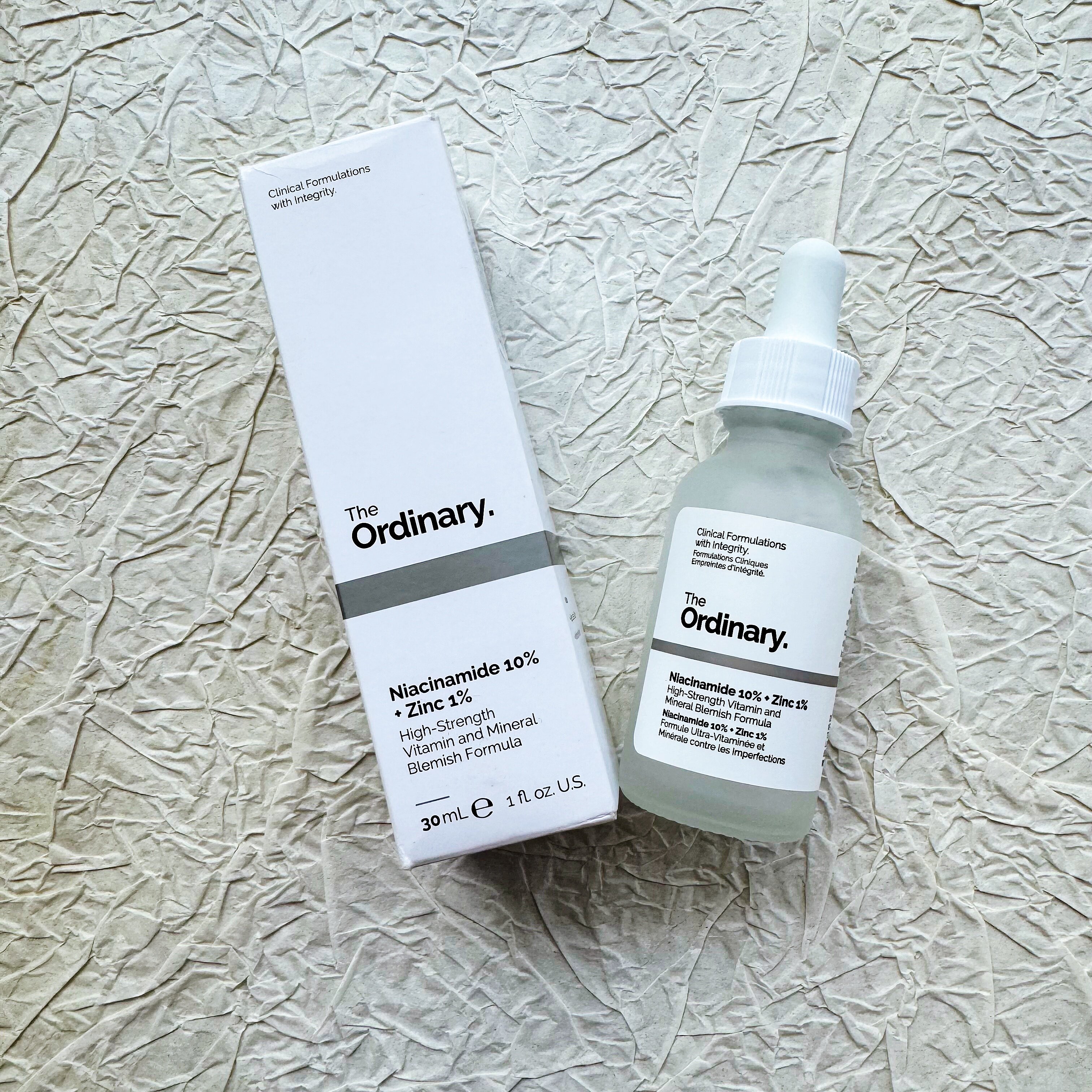 The Ordinary10%烟酰胺+1%锌 精华液收缩毛孔去痘印提亮控油30ml